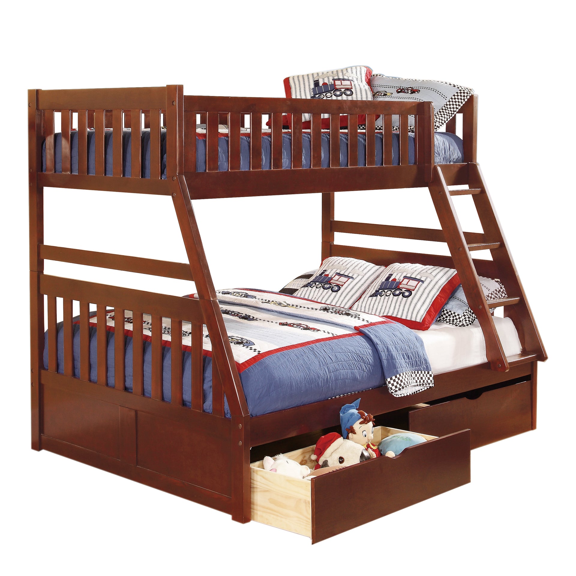 Riverbrook Twin-over-Full Bunk Bed with Built-in Storage Drawers