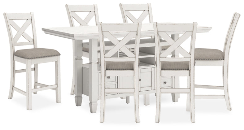 Robbinsdale Counter Height Dining Table and 6 Barstools