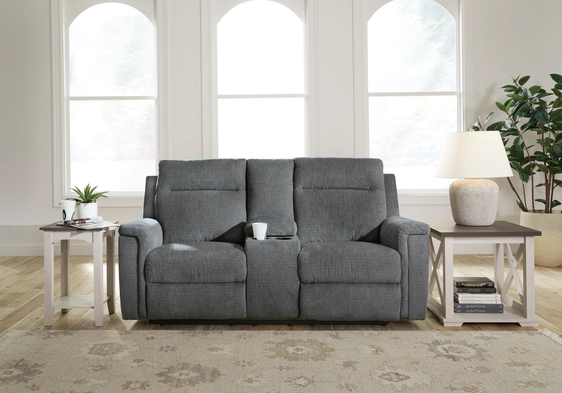 Barnsana Power Reclining Loveseat With Console